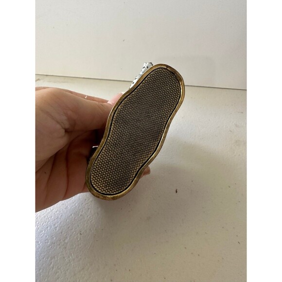 Bejeweled Cheetah Hand Painted Enamel Collector's Magnetic Hinged Trinket Box - Picture 4 of 4